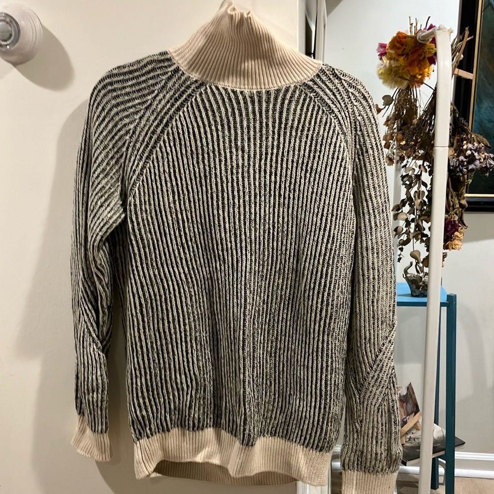 Brand new, never worn. Folk men’s turtleneck, blue and white striped
